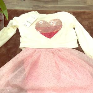 Toddler Girls 2-Pc.Sweatshirt & Tutu Dress